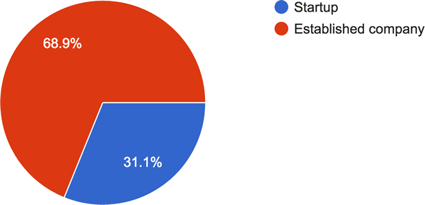 Developers work in Startup vs Established companies in Orlando